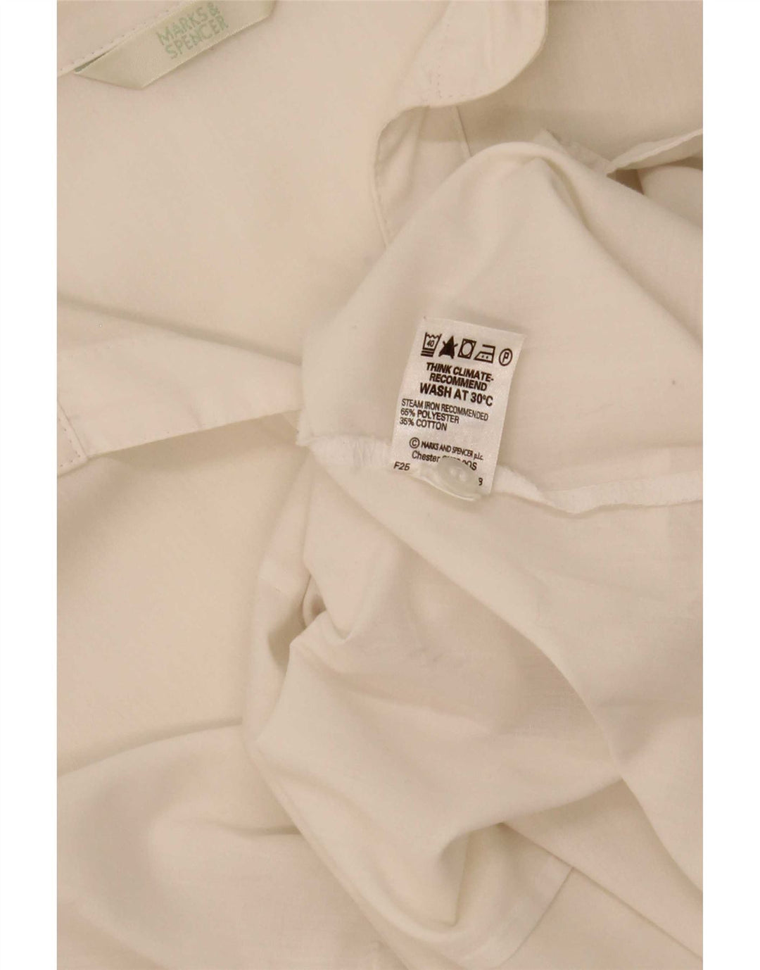 Marks & Spencer Womens Sleeveless Shirt UK 20 2XL White Polyester