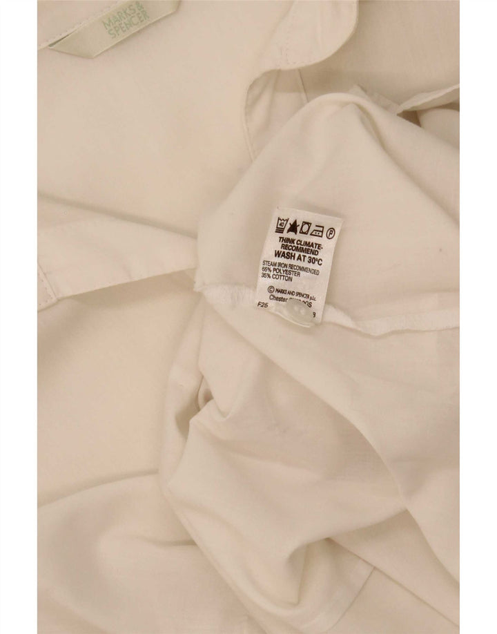 Marks & Spencer Womens Sleeveless Shirt UK 20 2XL White Polyester