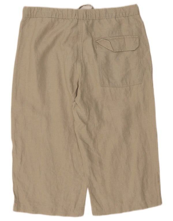 Marks & Spencer Mens Blue Harbour Bermuda Shorts W34 Large Beige Linen