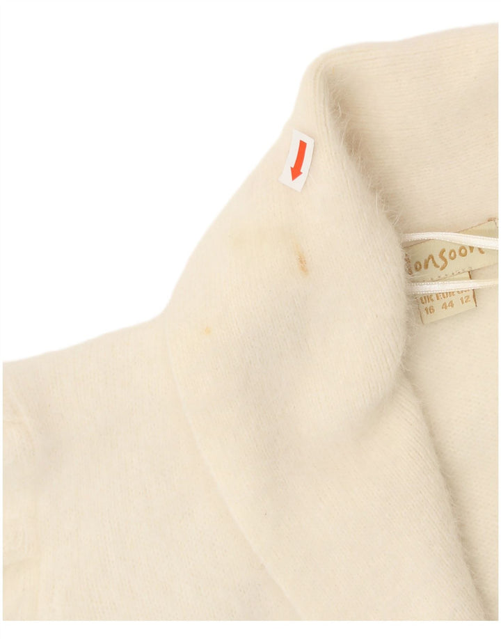 Monsoon Womens Bolero Jumper UK 16 Large  Off White Angora