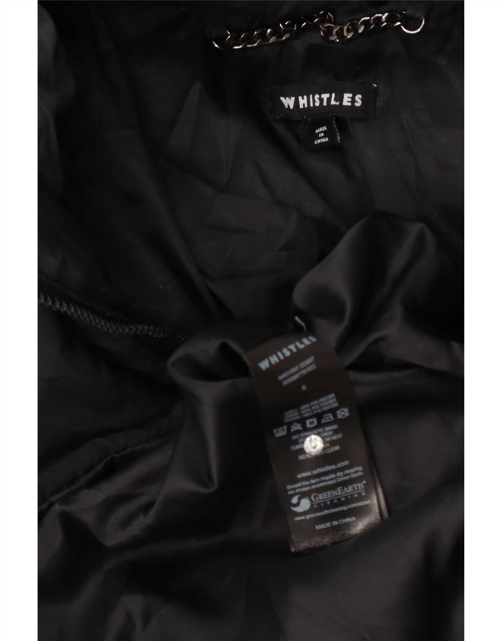 Whistles Womens Hooded Oversized Padded Coat UK 10 Small Black Polyester