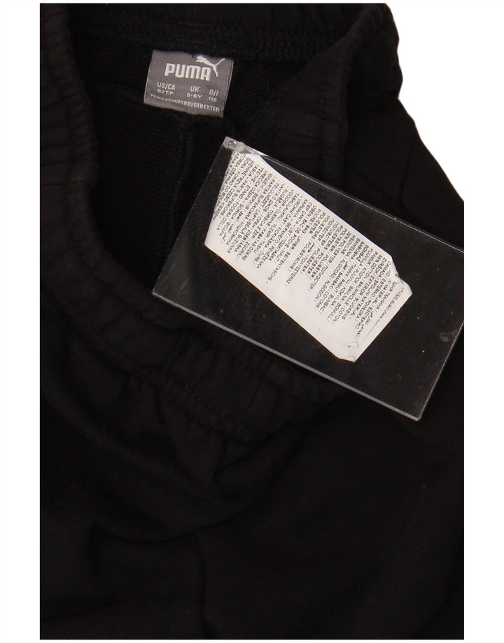 PUMA Boys Graphic Sport Shorts 5-6 Years Black Cotton