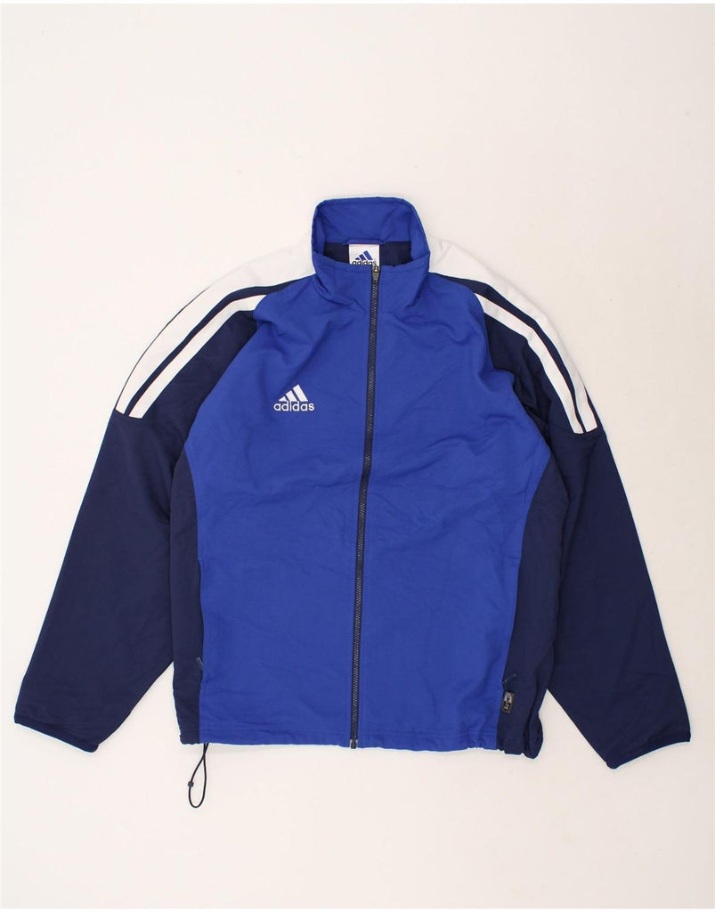 ADIDAS Mens Climalite Tracksuit Top Jacket UK 44/46 Large Blue Colourblock | Vintage Adidas | Thrift | Second-Hand Adidas | Used Clothing | Messina Hembry 