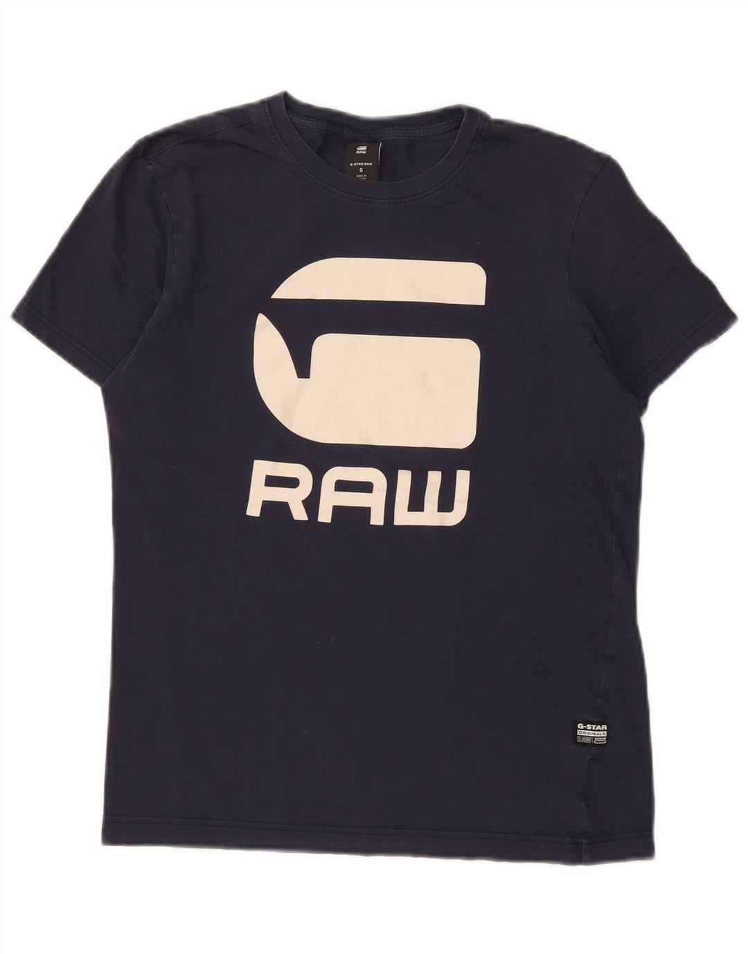 G-Star Mens Graphic T-Shirt Top Small Navy Blue