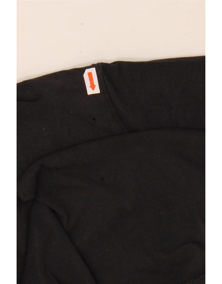 NIKE Womens Graphic T-Shirt Top UK 14 Medium Black Cotton