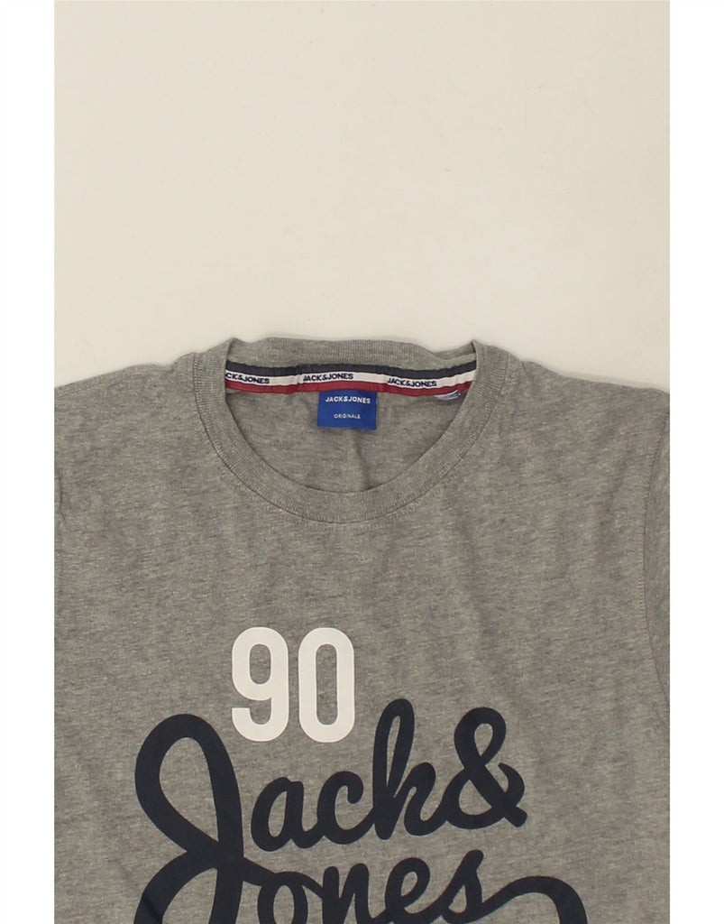 JACK & JONES Mens Graphic T-Shirt Top Small Grey Cotton | Vintage Jack & Jones | Thrift | Second-Hand Jack & Jones | Used Clothing | Messina Hembry 