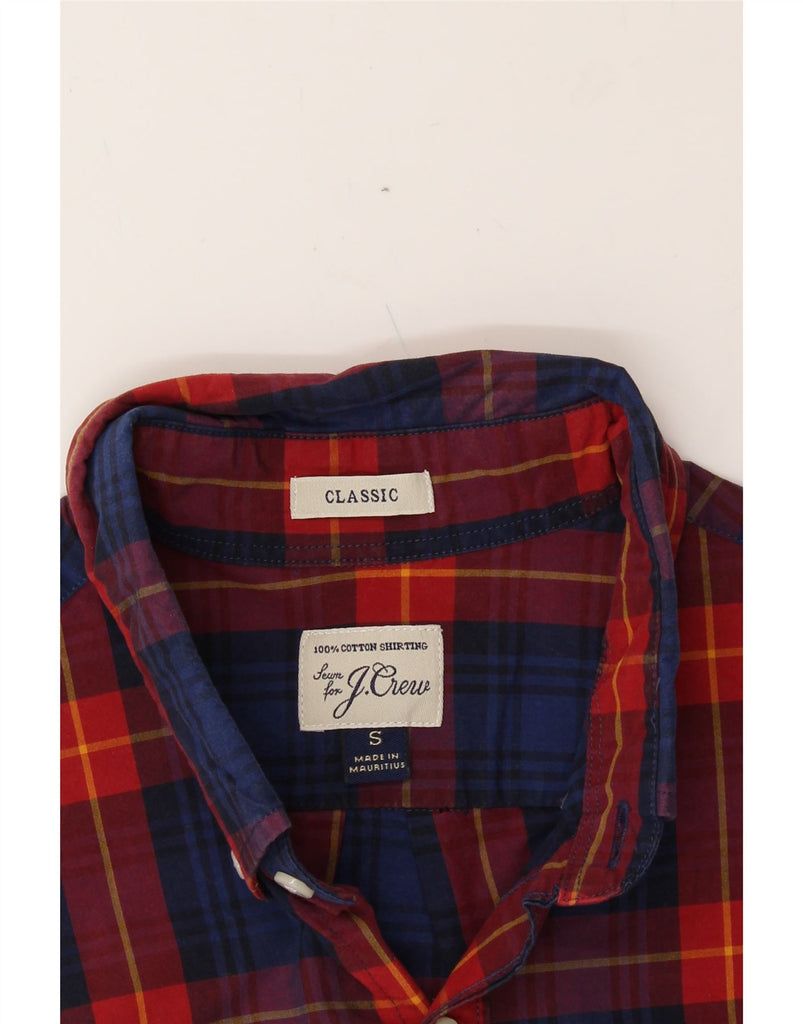 J. CREW Mens Classic Classic Fit Shirt Small Red Check Cotton Vintage J. Crew and Second-Hand J. Crew from Messina Hembry 