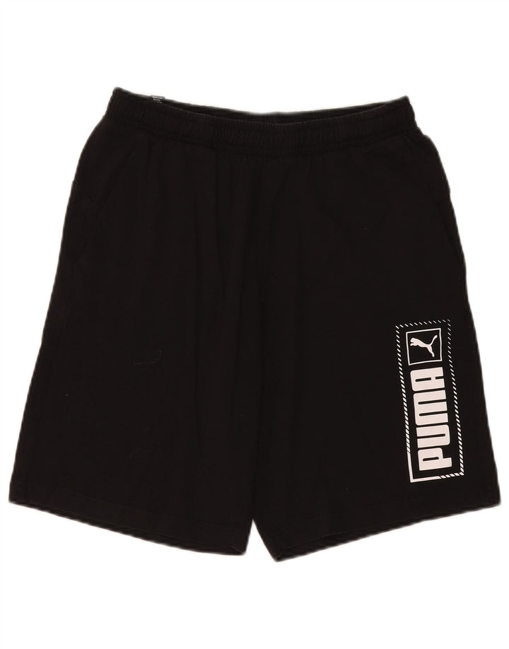 Puma Mens Graphic Sport Shorts Medium  Black