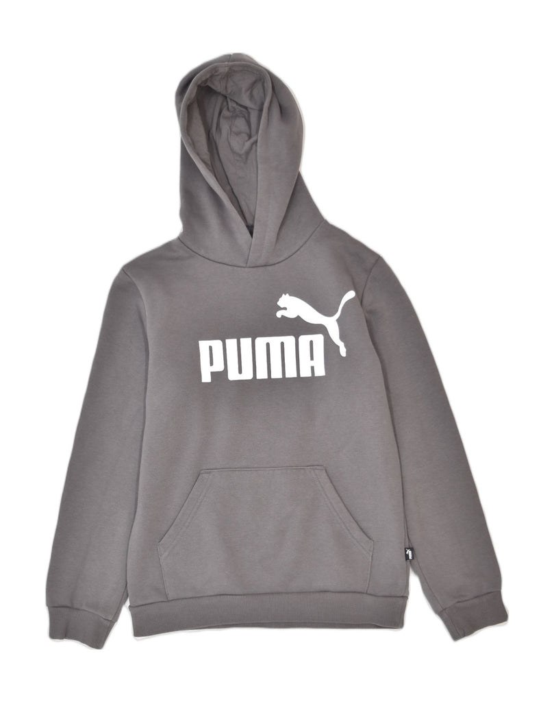 PUMA Boys Graphic Hoodie Jumper 11-12 Years Grey Cotton | Vintage | Thrift | Second-Hand | Used Clothing | Messina Hembry 