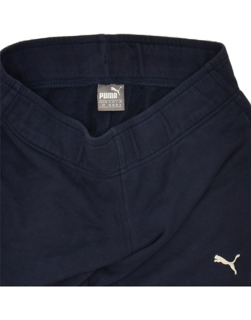 PUMA Womens Tracksuit Trousers Joggers UK 10 Small  Navy Blue | Vintage Puma | Thrift | Second-Hand Puma | Used Clothing | Messina Hembry 