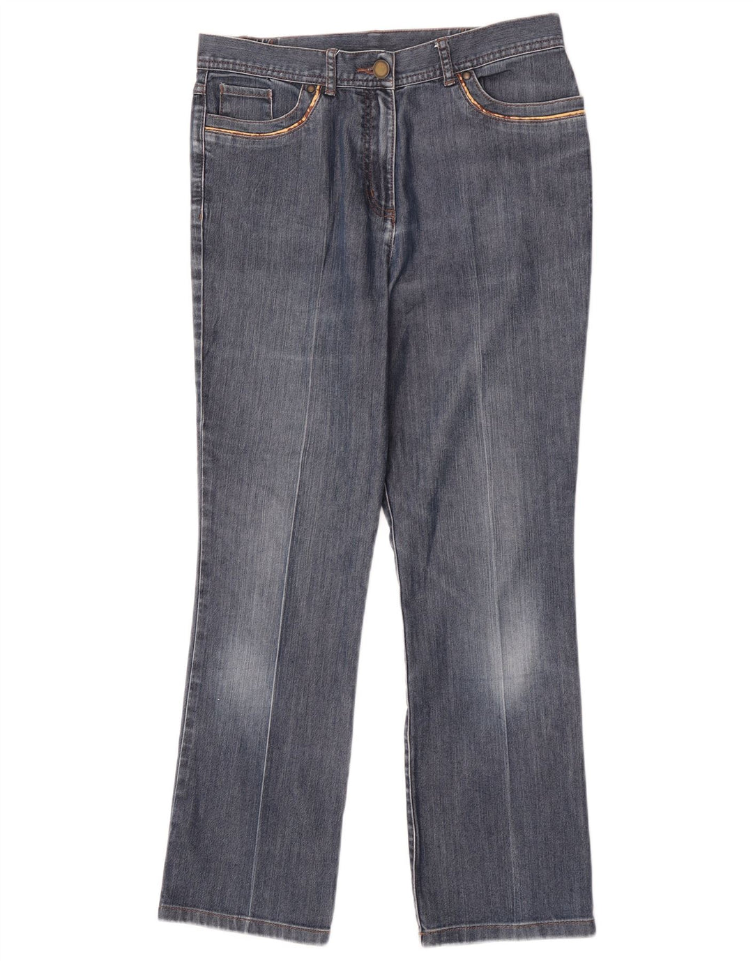 Marks & Spencer Womens Classic Straight Jeans UK 10 Small W28 L27 Blue