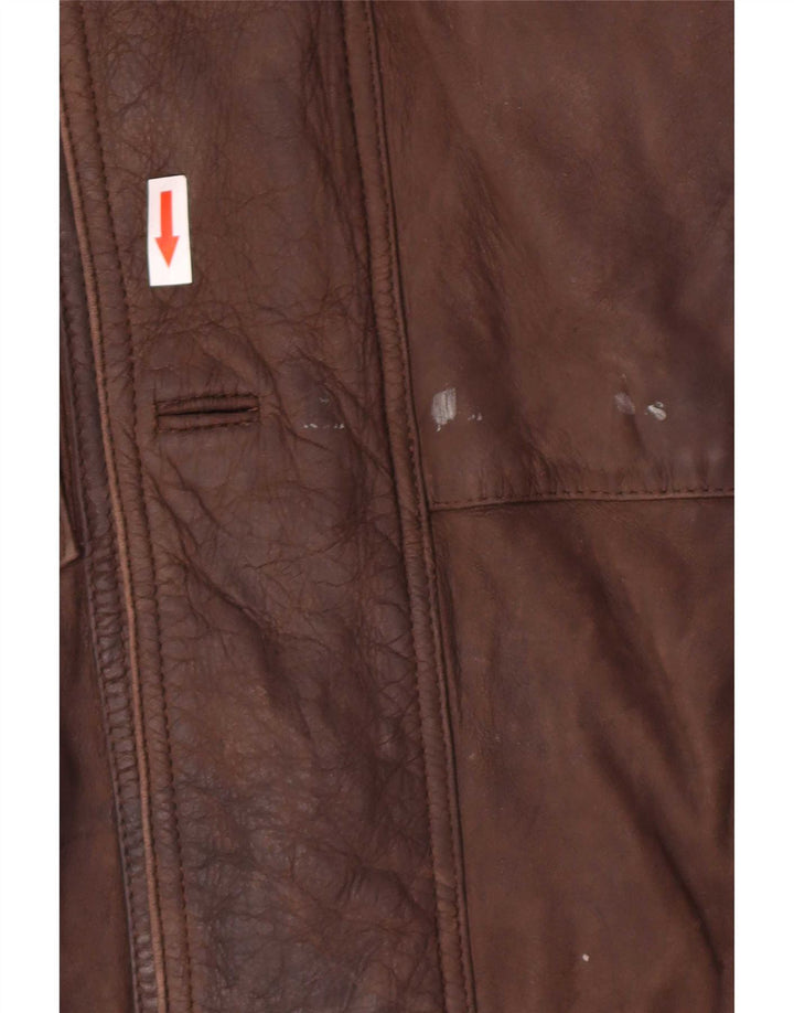 Vintage Mens Leather Jacket UK 40 Large Brown