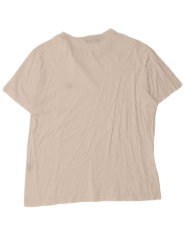 Fred Perry Mens T-Shirt Top Large White Cotton
