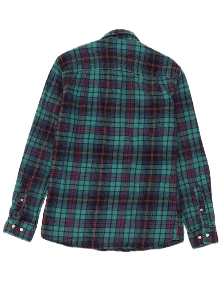 Jack Wills Mens Flannel Shirt Medium Green Check Cotton
