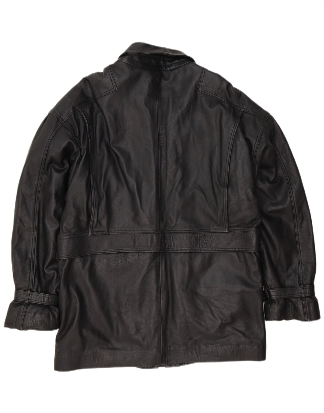 Vintage Mens Leather Jacket UK 38 Medium Black