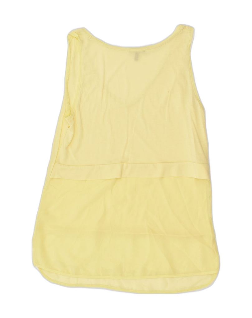 MASSIMO DUTTI Womens Vest Top UK 10 Small Yellow | Vintage Massimo Dutti | Thrift | Second-Hand Massimo Dutti | Used Clothing | Messina Hembry 