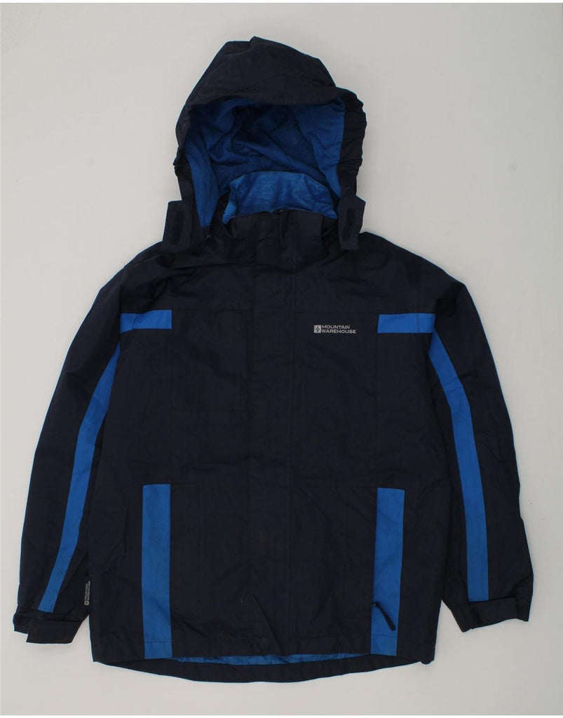 MOUNTAIN WAREHOUSE Boys Hooded Windbreaker Jacket 9-10 Years Navy Blue | Vintage Mountain Warehouse | Thrift | Second-Hand Mountain Warehouse | Used Clothing | Messina Hembry 