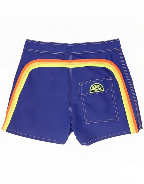 Sundek Womens Swimming Shorts IT 44 Medium Blue Colourblock