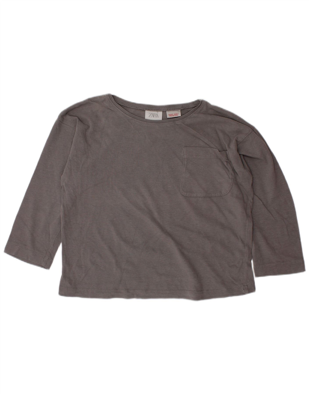 ZARA Boys Top Long Sleeve 3-4 Years Grey