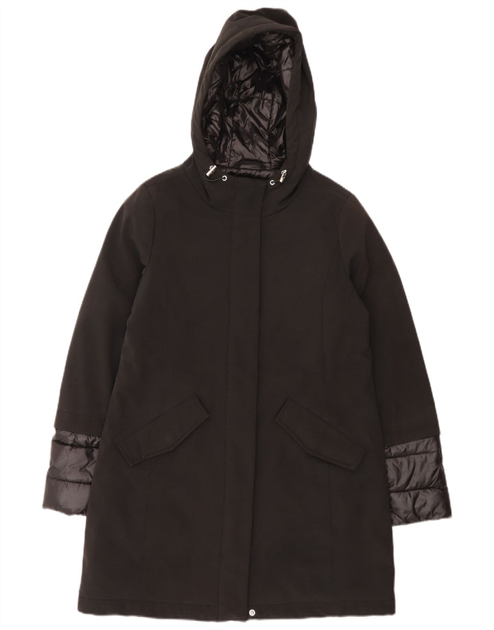 Champion Womens Hooded Padded Coat UK 14 Medium Black Polyester