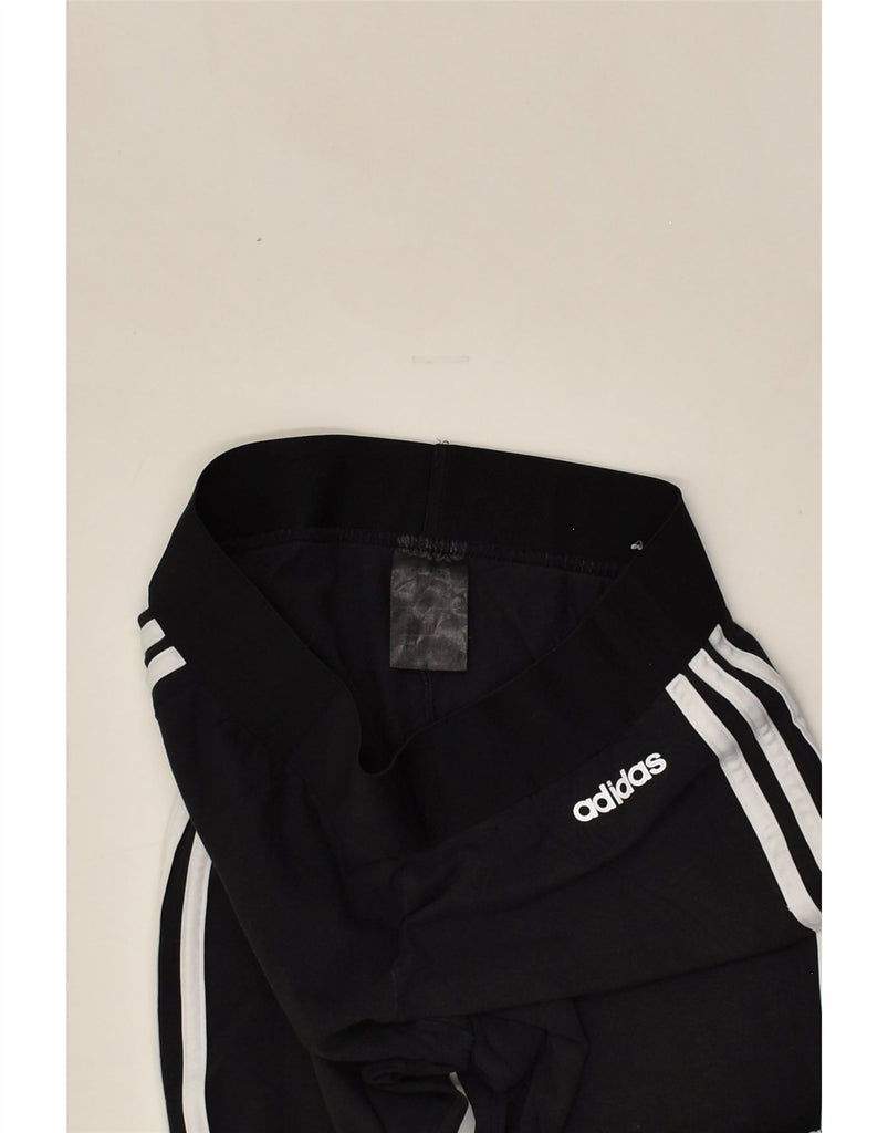 ADIDAS Womens Tracksuit Trousers Size 12-14 Medium Black Cotton | Vintage Adidas | Thrift | Second-Hand Adidas | Used Clothing | Messina Hembry 