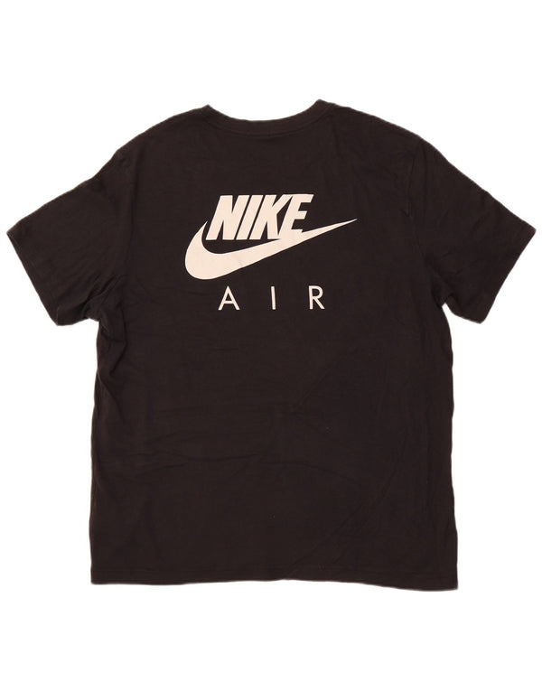 NIKE Mens Graphic T-Shirt Top XL Black Cotton Sports