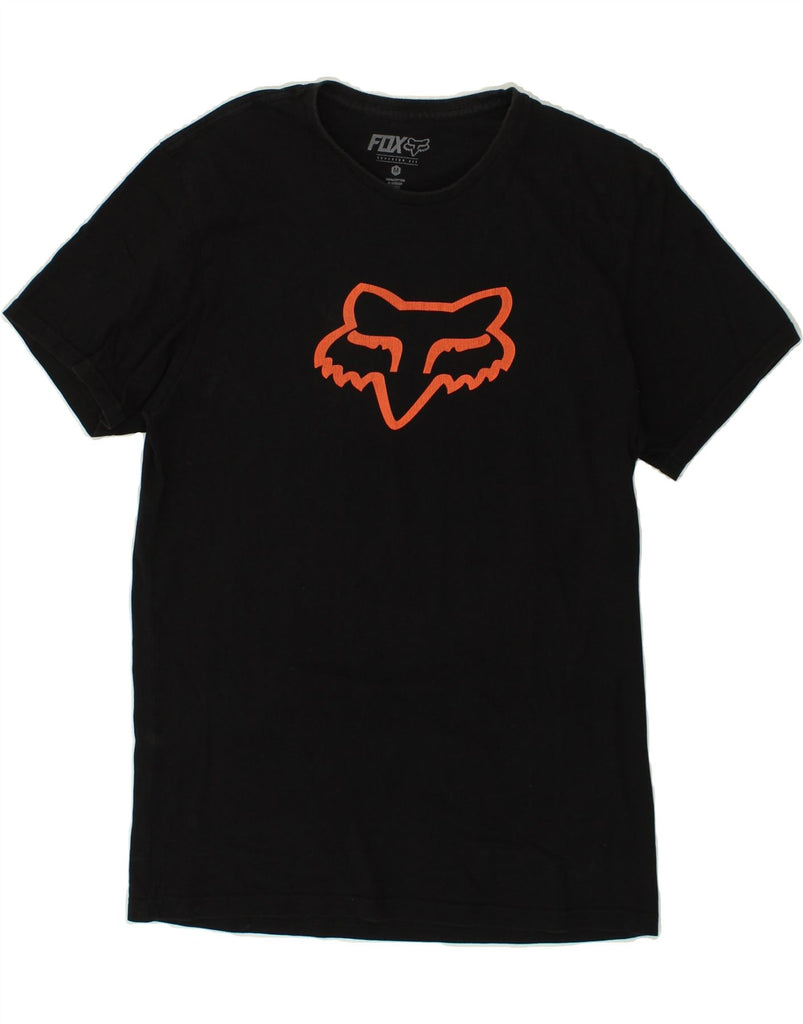 FOX Mens Graphic T-Shirt Top Medium Black Cotton | Vintage Fox | Thrift | Second-Hand Fox | Used Clothing | Messina Hembry 