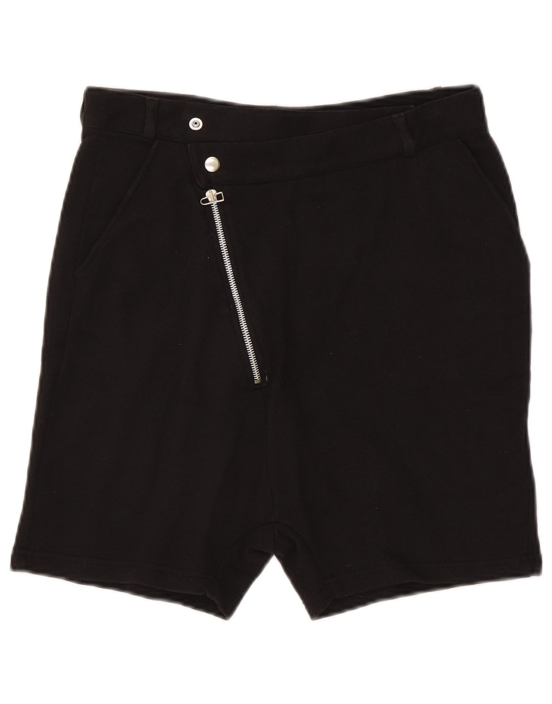 Zara Mens Chino Shorts Medium W31 Black Cotton