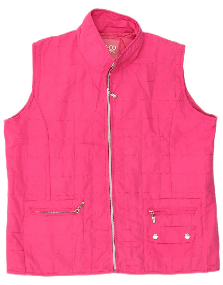 PACO Womens Padded Gilet UK 18 XL Pink Polyester