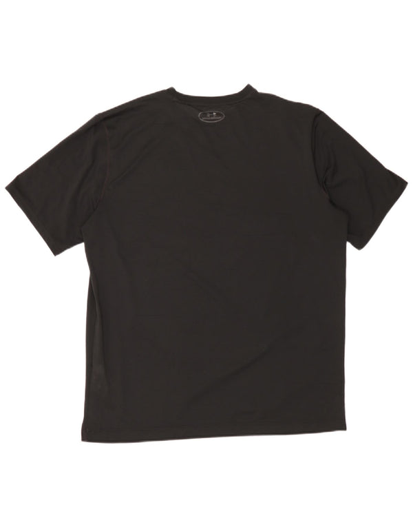 Under Armour Mens Heat Gear Graphic T-Shirt Top XL Black Polyester