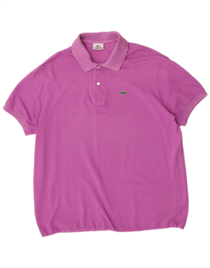 Lacoste Mens Polo Shirt Size 7 2XL Purple Cotton
