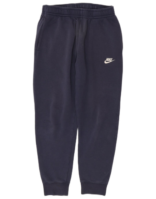 NIKE Mens Tracksuit Trousers Joggers Small  Navy Blue Cotton