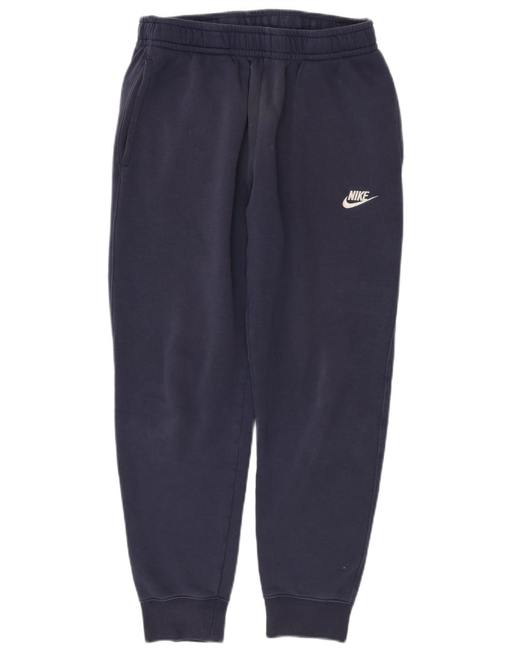 NIKE Mens Tracksuit Trousers Joggers Small  Navy Blue Cotton