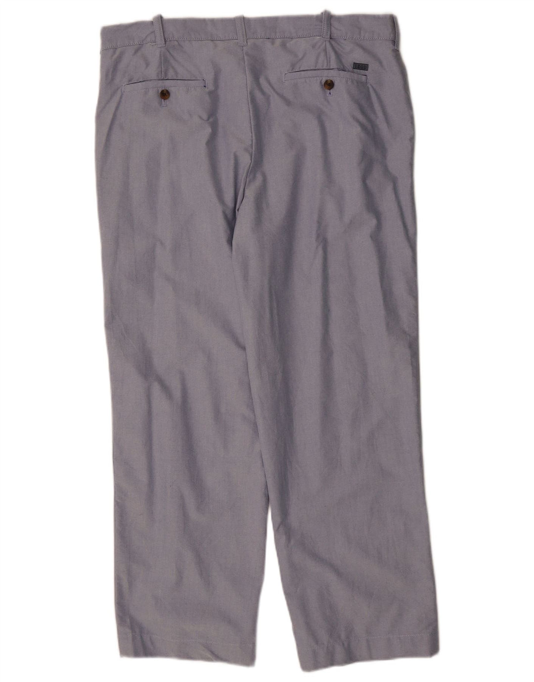 IZOD Mens Straight Chino Trousers W36 L29 Blue Cotton