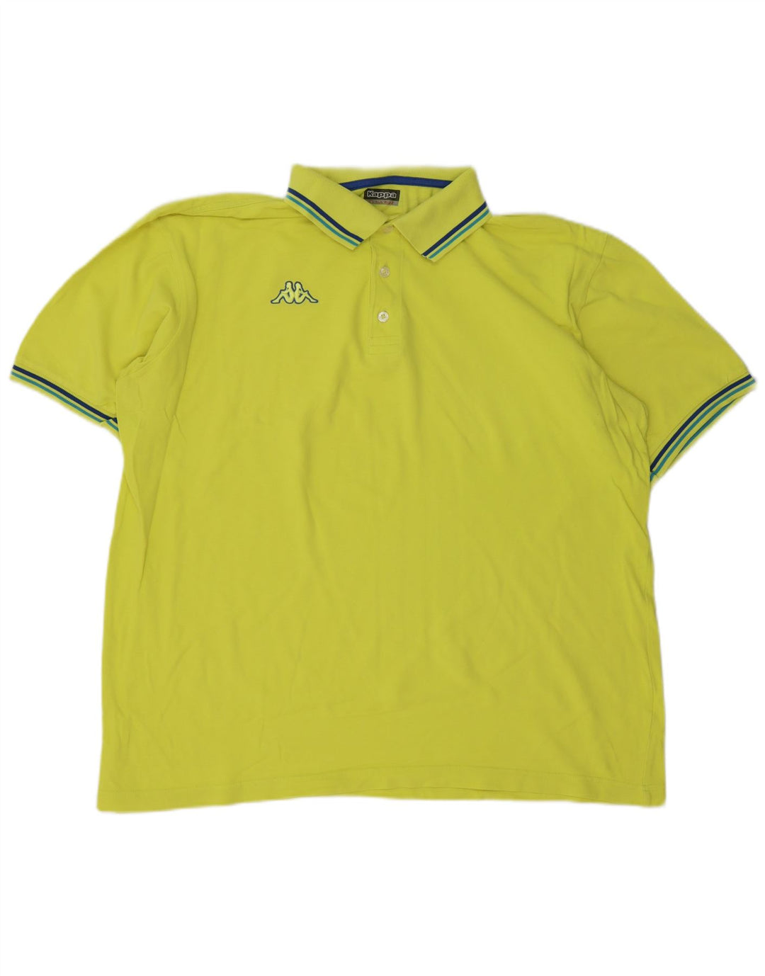 Kappa Mens Polo Shirt 2XL Green Cotton