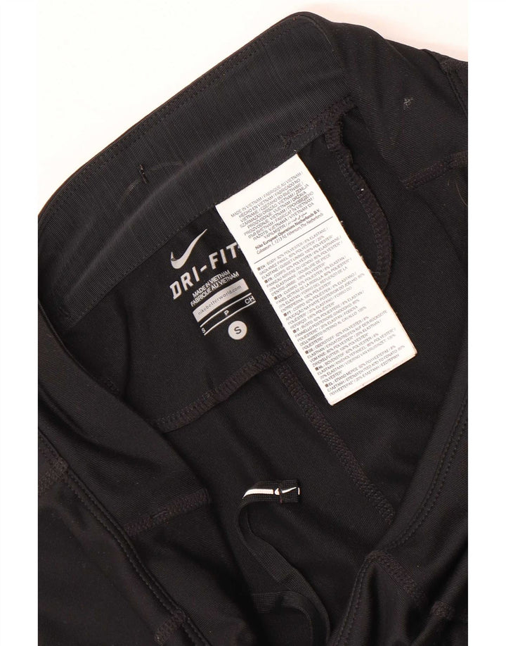 Nike Womens Dri Fit Leggings UK 10 Small Black Polyester