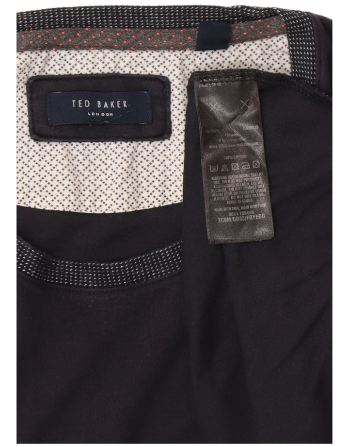 TED BAKER Mens T-Shirt Top 2XL Navy Blue Cotton