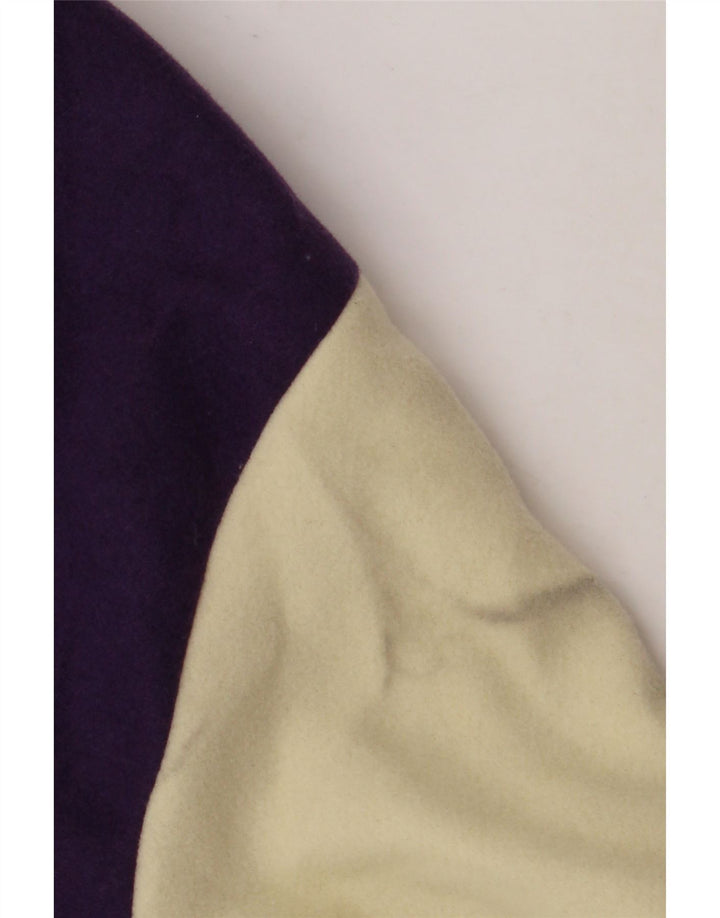 ZARA Mens Graphic Varsity Jacket UK 38 Medium Purple Colourblock Polyester