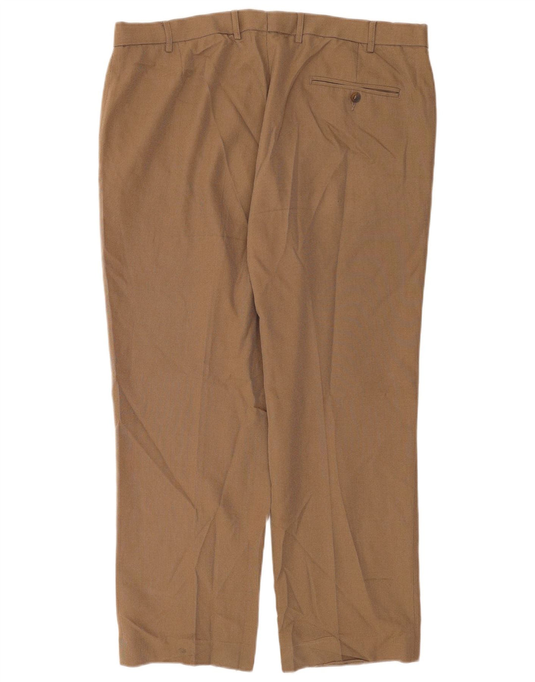 Marks & Spencer Mens Regular Fit Suit Trousers W38 L29 Beige Polyester
