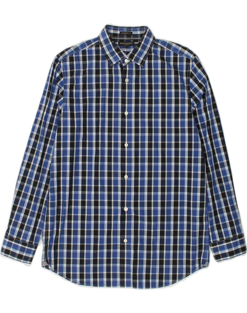 J. CREW Mens Camden Fit Shirt Large Blue Check Cotton | Vintage J. Crew | Thrift | Second-Hand J. Crew | Used Clothing | Messina Hembry 