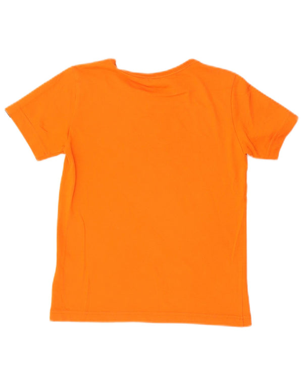 Adidas Boys Graphic T-Shirt Top 10-11 Years Orange Cotton