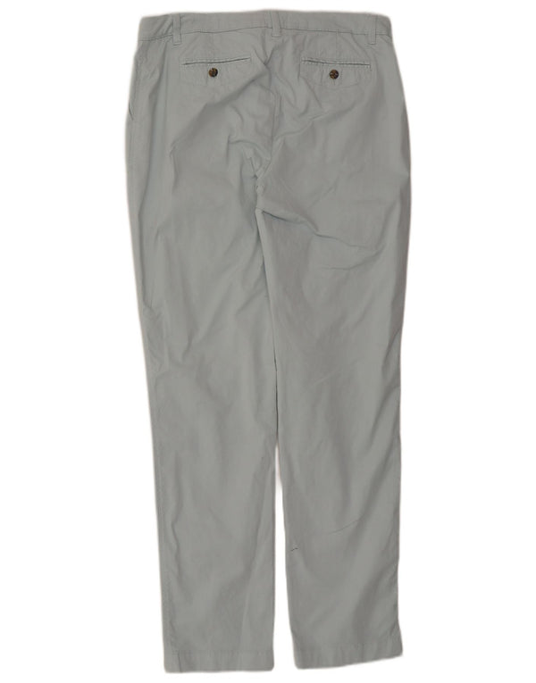 Jigsaw Womens Straight Chino Trousers UK 14 Large W32 L31 Blue Cotton