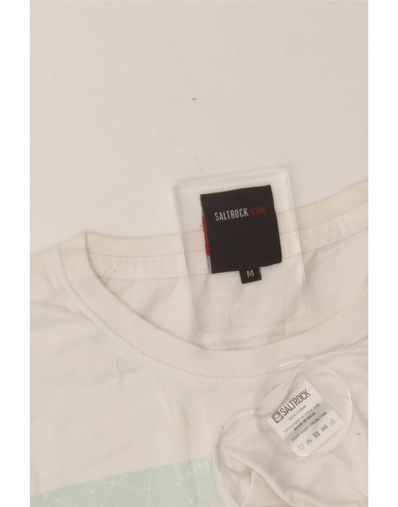 SALTROCK Mens Graphic T-Shirt Top Medium White Cotton Vintage Saltrock and Second-Hand Saltrock from Messina Hembry 