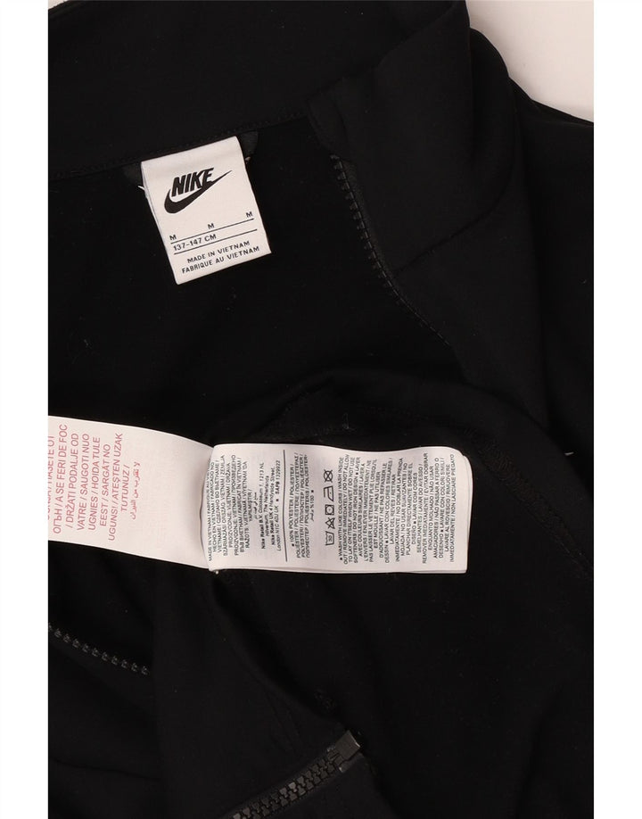 Nike Boys Graphic Tracksuit Top Jacket 10-11 Years Medium Black Polyester