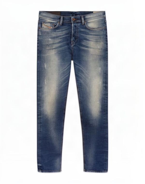 Diesel Mens Tepphar Distressed Carrot Slim Jeans W29 L30 Blue Cotton