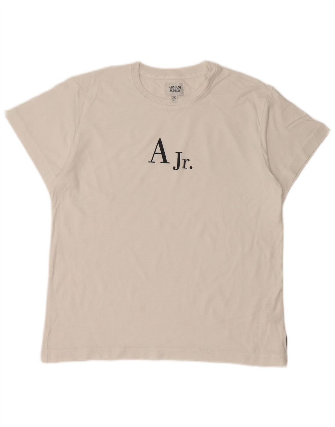 ARMANI JUNIOR Boys Graphic T-Shirt Top 11-12 Years White Cotton