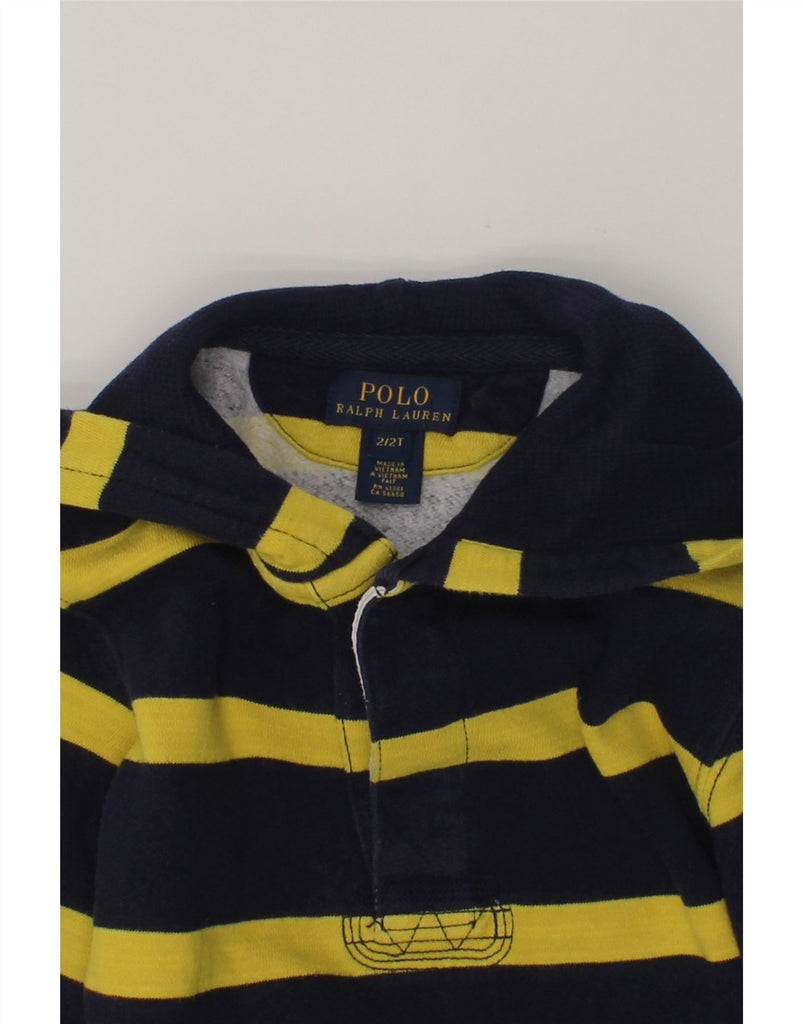 POLO RALPH LAUREN Baby Boys Hoodie Jumper 18-24 Months Navy Blue Striped | Vintage Polo Ralph Lauren | Thrift | Second-Hand Polo Ralph Lauren | Used Clothing | Messina Hembry 