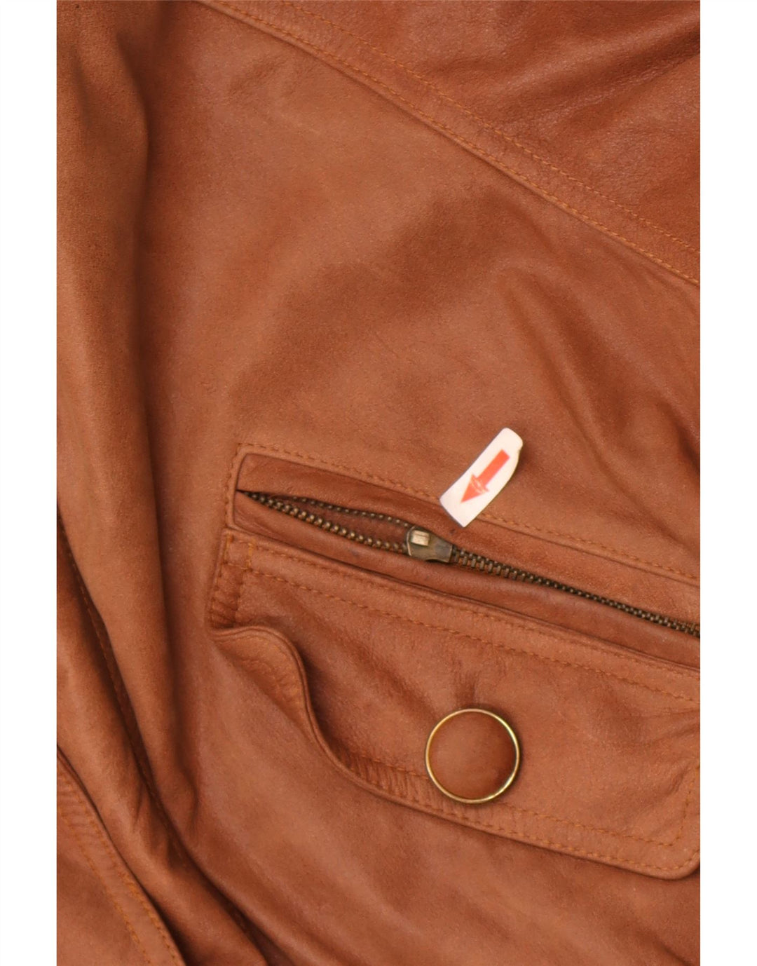 Vintage Womens Leather Jacket UK 18 XL Brown