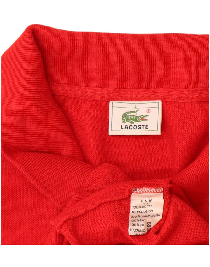 Lacoste Mens Polo Shirt Size 8 3XL Red Cotton