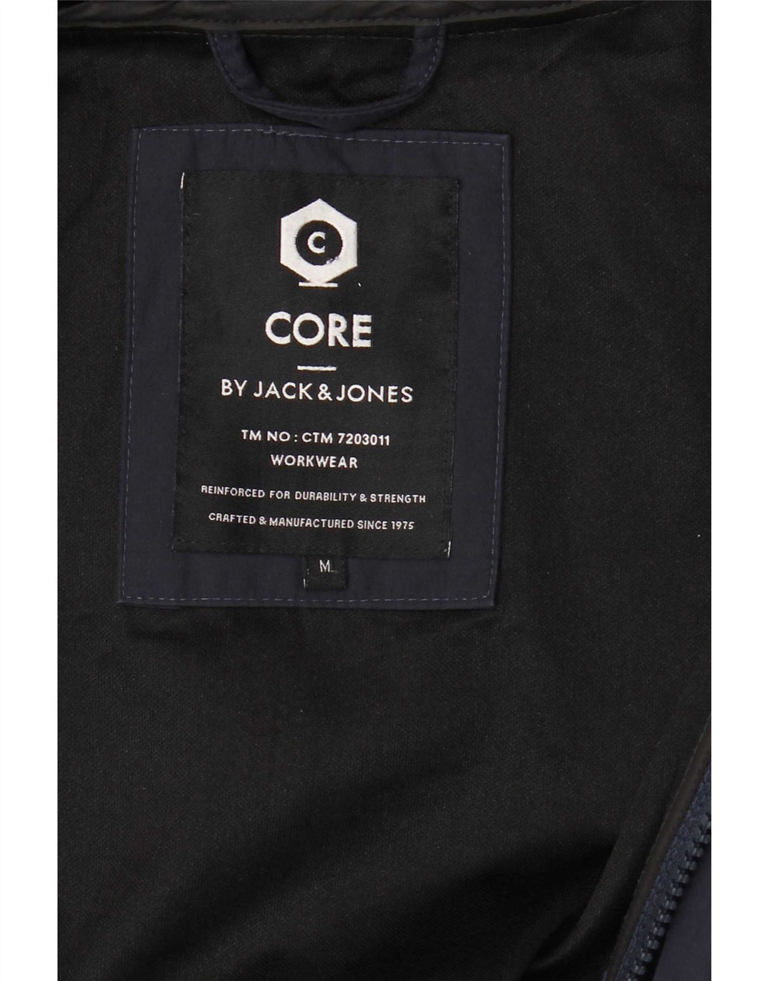 Jack & Jones Mens Hooded Bomber Jacket UK 38 Medium Navy Blue